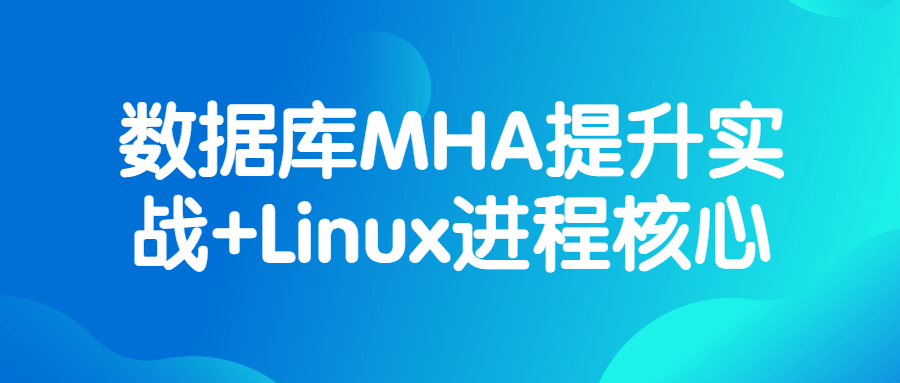 数据库MHA提升实战+Linux进程核心-网亿资源平台