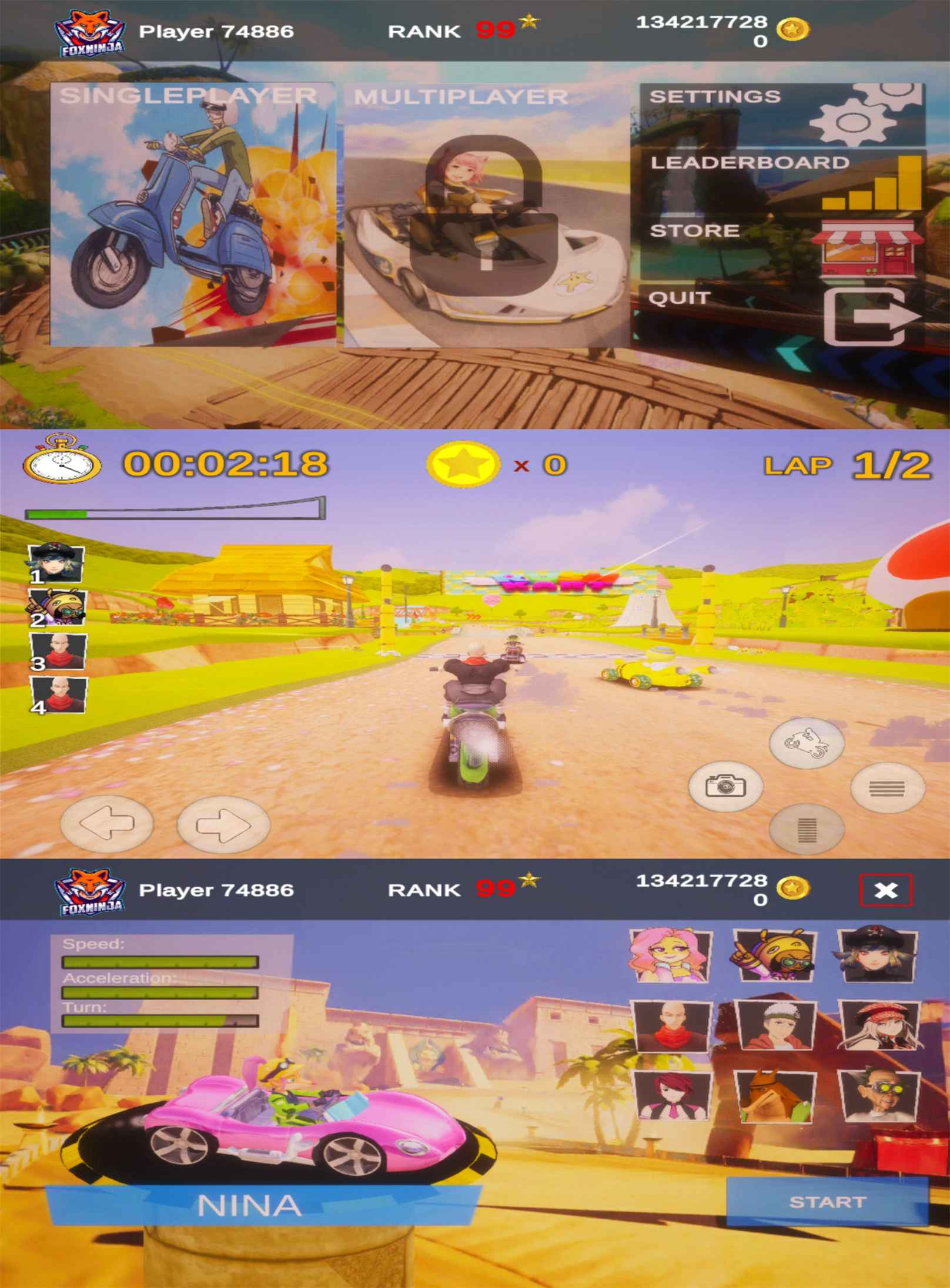 赛车漂移游戏 极速卡丁车-网亿资源平台