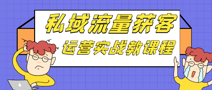 私域流量获客运营实战教课程-网亿资源平台