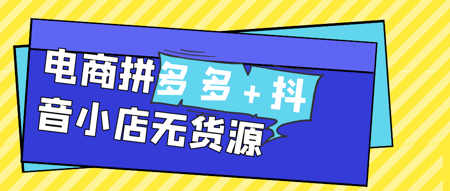 电商拼多多+抖音小店无货源-网亿资源平台