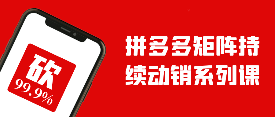 拼多多矩阵持续动销系列课-网亿资源平台