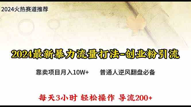 （10151期）2024年最新暴力流量打法，每日导入300+，靠卖项目月入10W+-邪修侠 - 演示