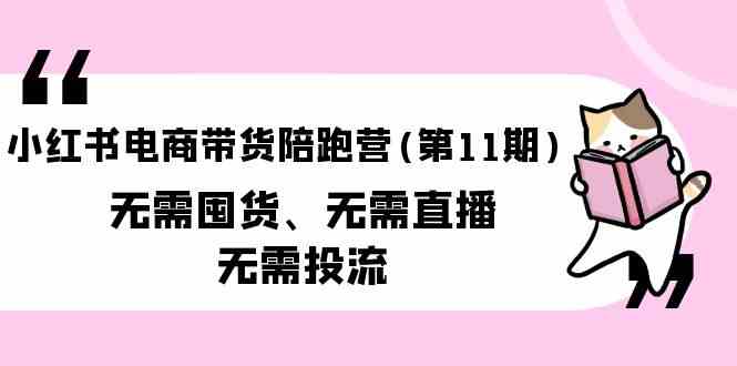(9996期)小红书电商带货陪跑营(第11期)无需囤货、无需直播、无需投流(送往期10套)-邪修侠