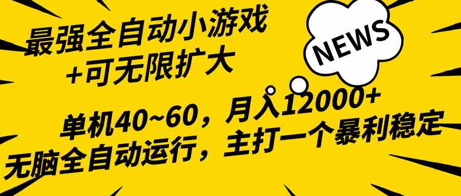 (10046期)2024最新全网独家小游戏全自动,单机40~60,稳定躺赚,小白都能月入过万-邪修侠