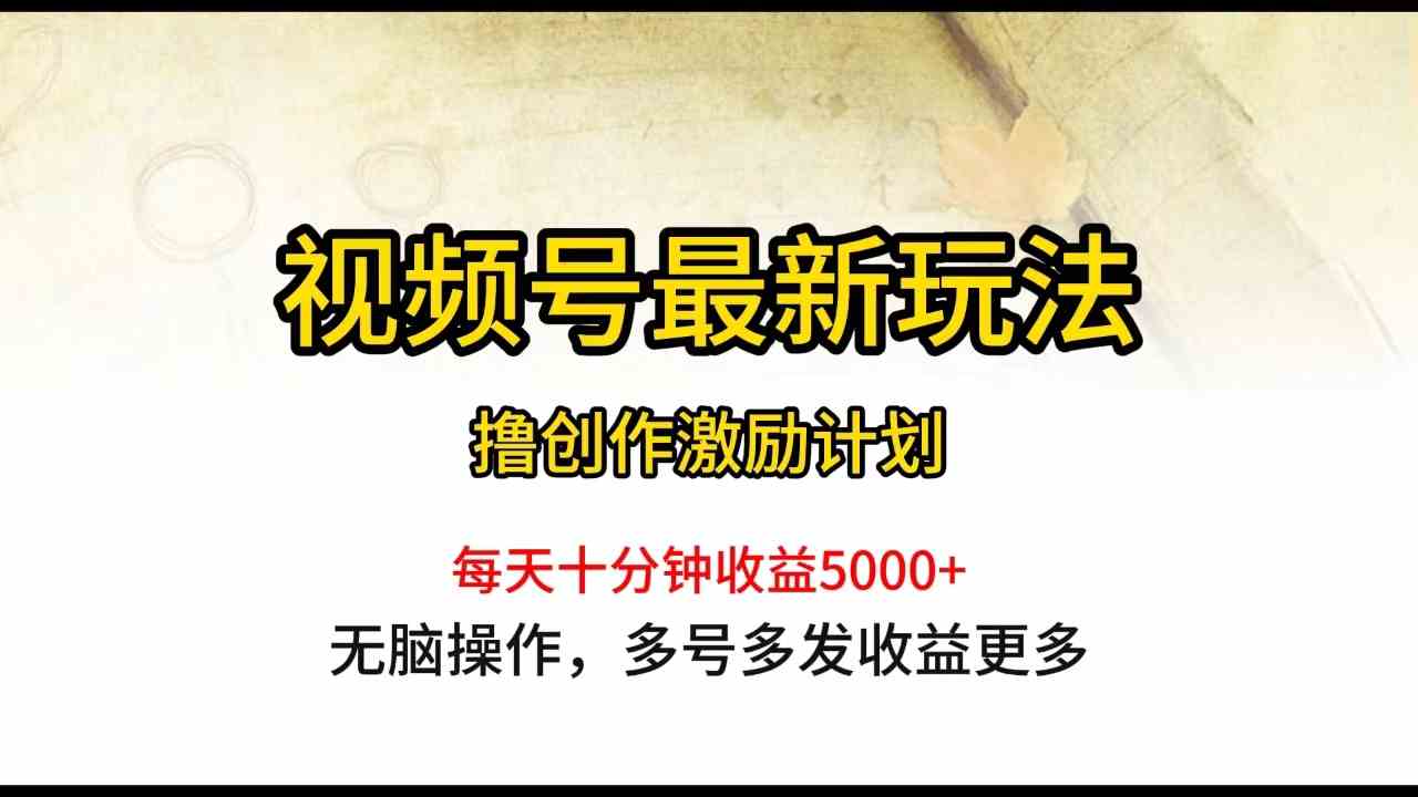 (10087期)视频号最新玩法,每日一小时月入5000+-邪修侠 - 演示
