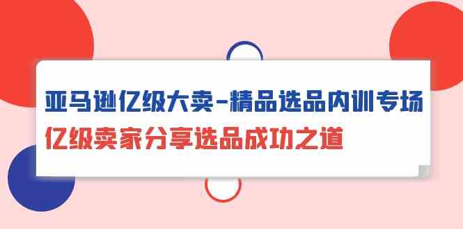 (10034期)亚马逊亿级大卖-精品选品内训专场,亿级卖家分享选品成功之道-邪修侠