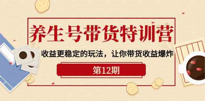 （10110期）养生号带货特训营【12期】收益更稳定的玩法，让你带货收益爆炸-9节直播课-邪修侠 - 演示