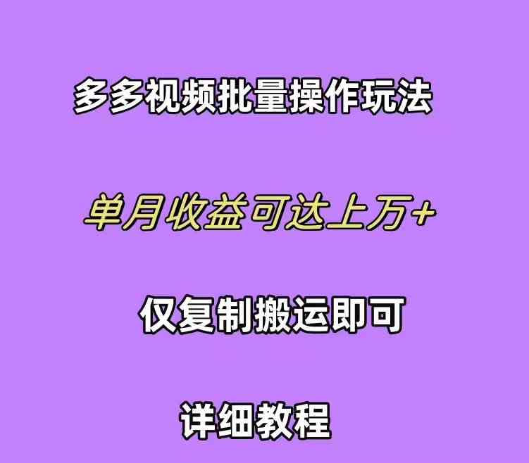 (10029期)拼多多视频带货快速过爆款选品教程 每天轻轻松松赚取三位数佣金 小白必…-邪修侠 - 演示