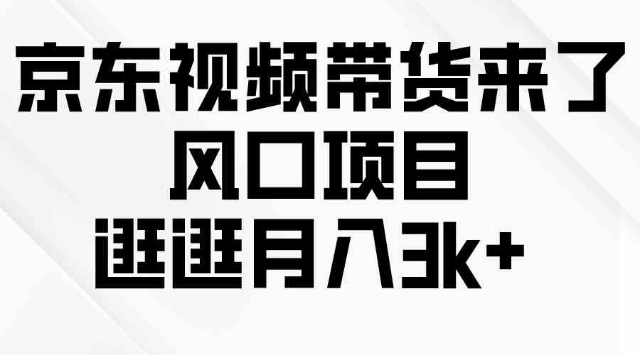 （10025期）京东短视频带货来了，风口项目，逛逛月入3k+-邪修侠 - 演示