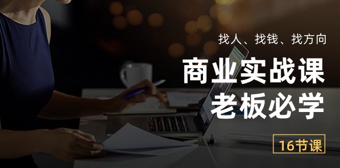 （10710期）商业实战课【老板必学】：找人、找钱、找方向（16节课）-邪修侠 - 演示