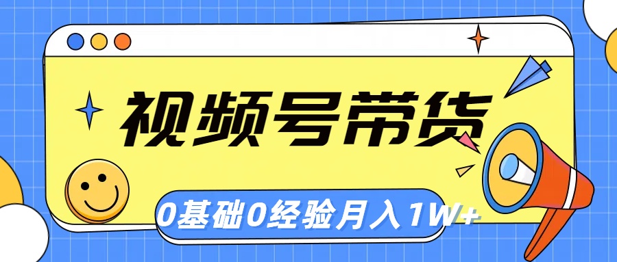 （10723期）视频号轻创业带货，零基础，零经验，月入1w+-邪修侠