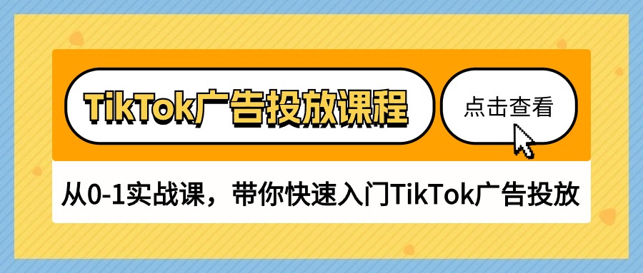 (10731期)TikTok广告投放课程,从0-1实战课,带你快速入门TikTok广告投放(30节课)-邪修侠