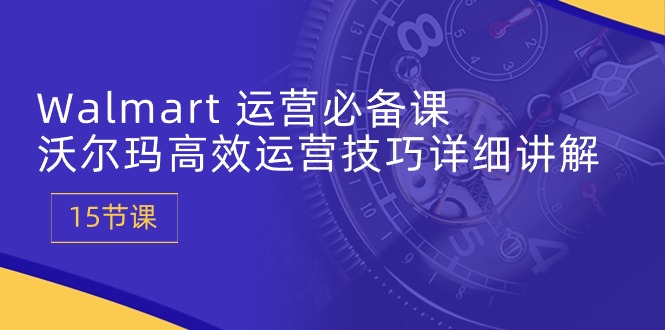 (10565期)Walmart 运营必备课:沃尔玛高效运营技巧详细讲解 (15节课)-邪修侠 - 演示