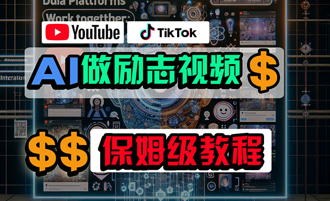 （10520期）利用AI制作励志视频，在YouTube和TikTok赚钱，小白可做（附工具）-邪修侠 - 演示