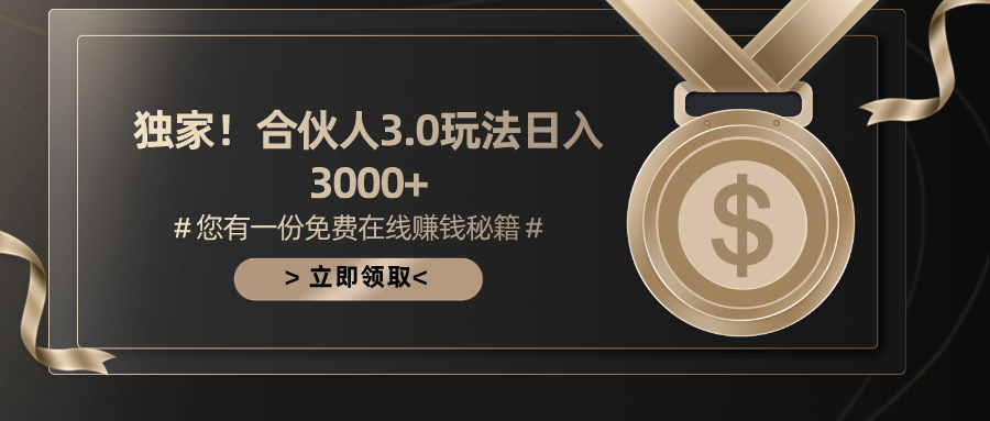 (10727期)游戏合伙人3.0,日入3000+,无限扩大的蓝海项目-邪修侠