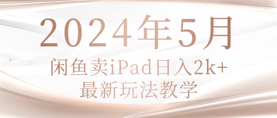 （10459期）2024年5月闲鱼卖ipad日入2k，最新玩法教学-邪修侠 - 演示