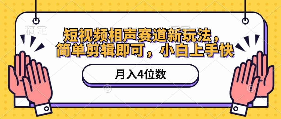 （10586期）短视频相声赛道新玩法，简单剪辑即可，月入四位数（附软件+素材）-邪修侠 - 演示