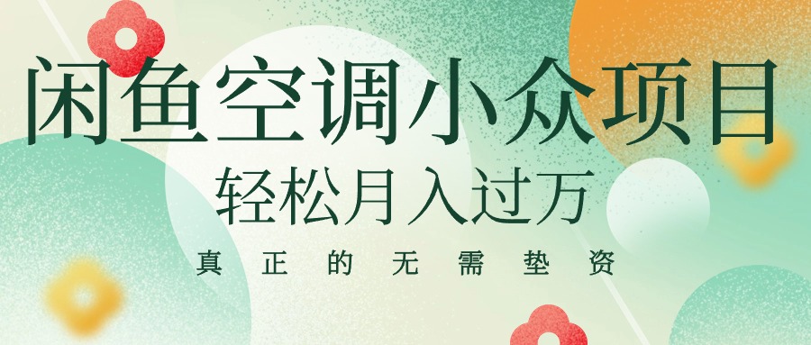 （10525期）闲鱼卖空调小众项目 轻松月入过万 真正的无需垫资金-邪修侠 - 演示