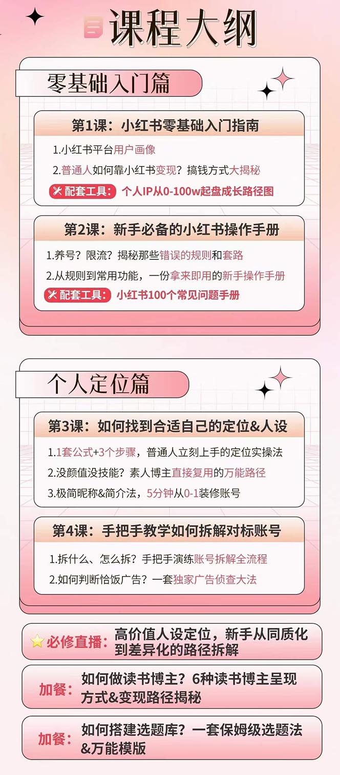 图片[2]-（10666期）小红书特训营12期：从定位 到起号、到变现全路径带你快速打通爆款任督二脉-邪修侠