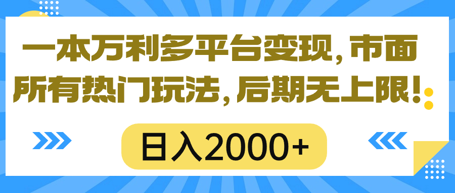 (10311期)一本万利多平台变现,市面所有热门玩法,日入2000+,后期无上限!-邪修侠 - 演示