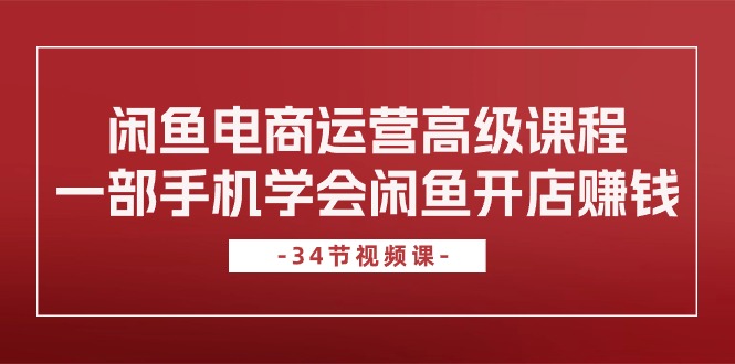 (10686期)闲鱼电商运营高级课程,一部手机学会闲鱼开店赚钱(34节课)-邪修侠 - 演示