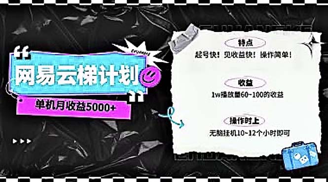 （10389期）2024网易云云梯计划 单机日300+ 无脑月入5000+-邪修侠 - 演示