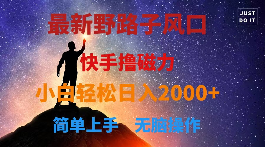 (10754期)最新风口!快手撸磁力,野路子,小白无脑操作日入2000+-邪修侠 - 演示