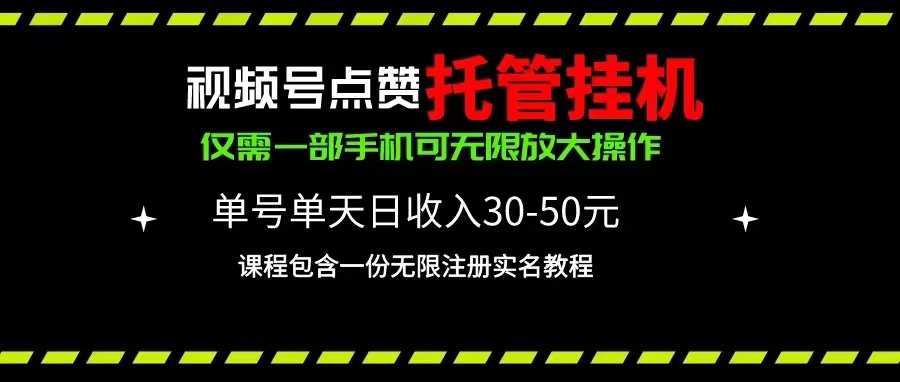 （10644期）视频号点赞托管挂机，单号单天利润30~50，一部手机无限放大（附带无限…-邪修侠 - 演示