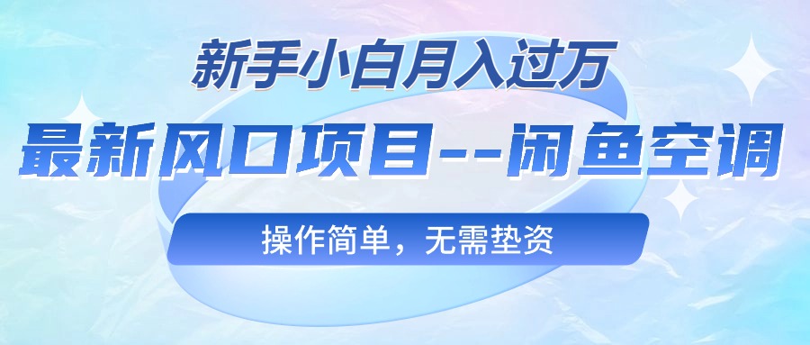 (10767期)最新风口项目—闲鱼空调,新手小白月入过万,操作简单,无需垫资-邪修侠