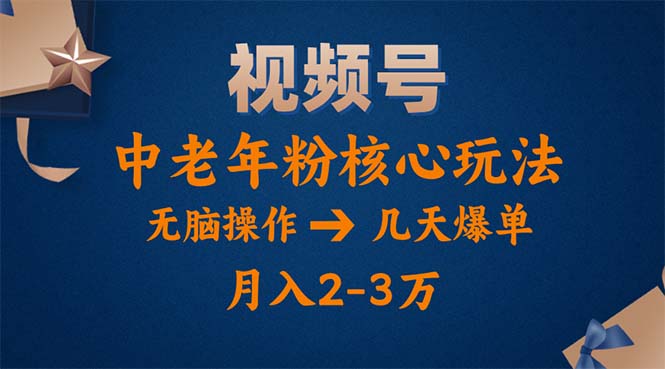 （11288期）视频号火爆玩法，高端中老年粉核心打法，无脑操作，一天十分钟，月入两万-邪修侠 - 演示