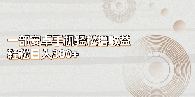 （11020期）一部安卓手机轻松撸收益，轻松日入300+-邪修侠 - 演示