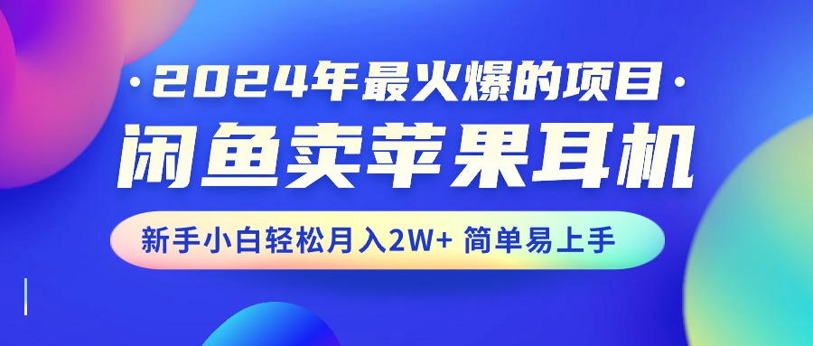 (10863期)2024年最火爆的项目,闲鱼卖苹果耳机,新手小白轻松月入2W+简单易上手-邪修侠 - 演示
