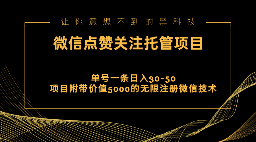 (11177期)视频号托管点赞关注,单微信30-50元,附带价值5000无限注册微信技术-邪修侠