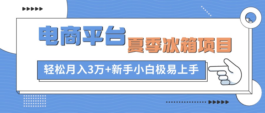 （10934期）电商平台夏季冰箱项目，轻松月入3万+，新手小白极易上手-邪修侠 - 演示