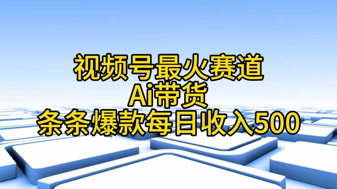（11038期）视频号最火赛道——Ai带货条条爆款每日收入500-邪修侠 - 演示