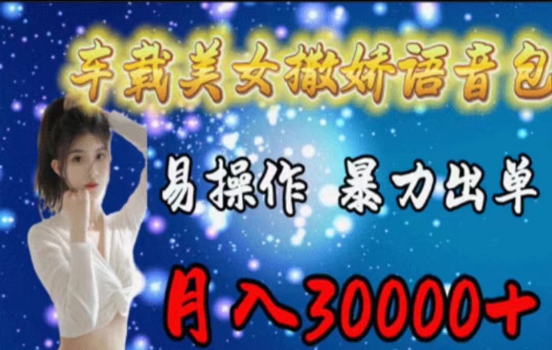 (11249期)车载美女撒娇语音包,执行就出单,月入3000+,小白看完课程就能马上实操-邪修侠 - 演示