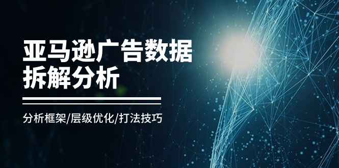 （11004期）亚马逊-广告数据拆解分析，分析框架/层级优化/打法技巧（8节课）-邪修侠 - 演示