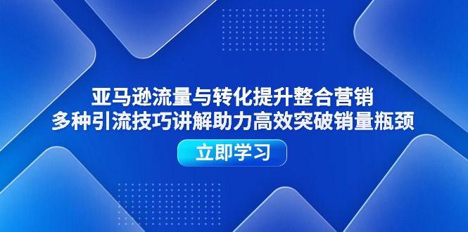 （11335期）亚马逊流量与转化提升整合营销，多种引流技巧讲解助力高效突破销量瓶颈-邪修侠 - 演示