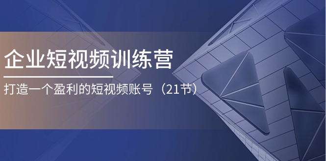 （11278期）企业短视频训练营：打造一个盈利的短视频账号（21节）-邪修侠 - 演示