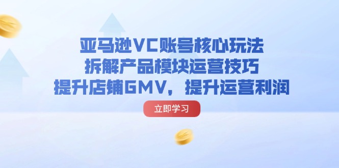 （11848期）亚马逊VC账号核心玩法，拆解产品模块运营技巧，提升店铺GMV，提升运营利润-邪修侠 - 演示