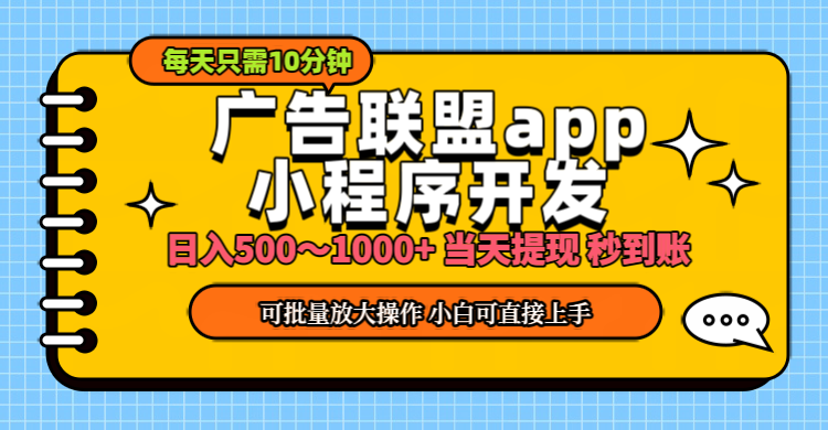 （11645期）小程序开发 广告赚钱 日入500~1000+ 小白轻松上手！-邪修侠 - 演示