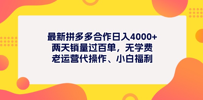 （11410期）最新拼多多项目日入4000+两天销量过百单，无学费、老运营代操作、小白福利-邪修侠 - 演示