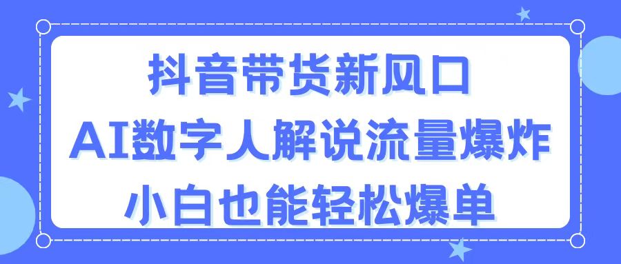 (11401期)抖音带货新风口,AI数字人解说,流量爆炸,小白也能轻松爆单-邪修侠 - 演示
