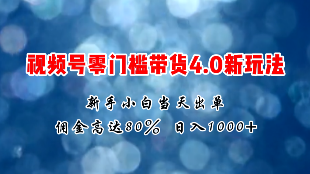 (11358期)微信视频号零门槛带货4.0新玩法,新手小白当天见收益,日入1000+-邪修侠 - 演示