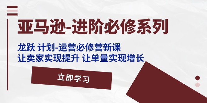 （11623期）亚马逊-进阶必修系列，龙跃 计划-运营必修营新课，让卖家实现提升 让单…-邪修侠 - 演示