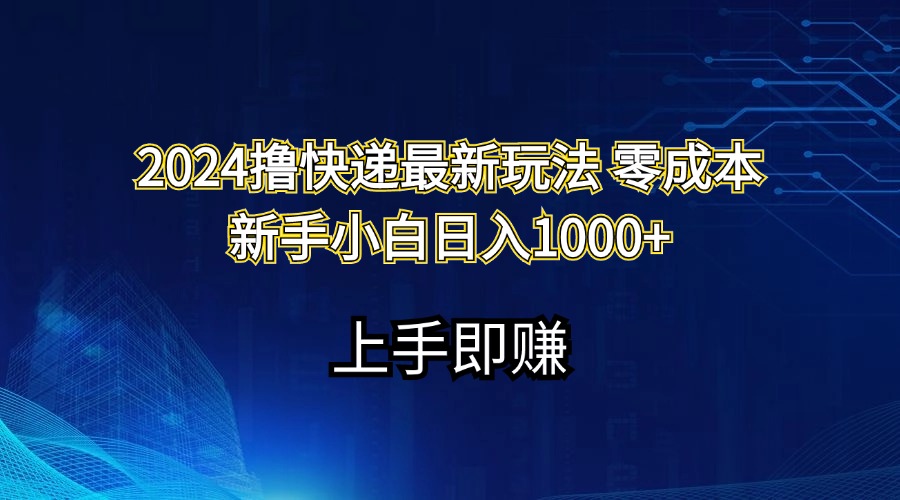 （11680期）2024撸快递最新玩法零成本新手小白日入1000+-邪修侠 - 演示
