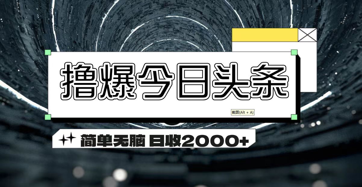 （11665期）撸爆今日头条 简单无脑操作 日收2000+-邪修侠 - 演示