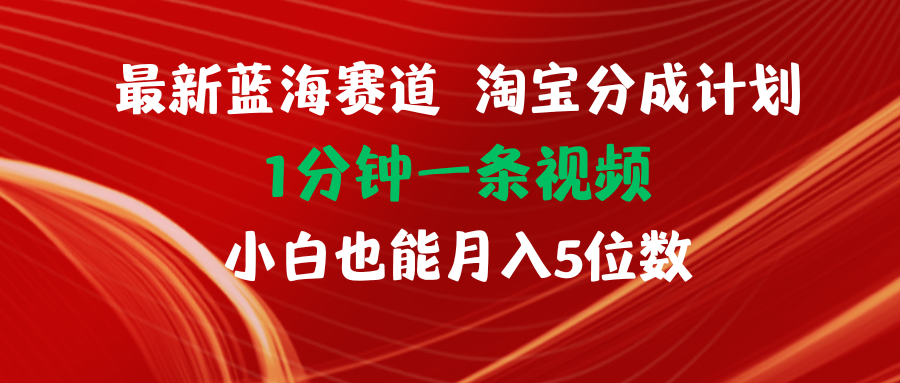 （11882期）最新蓝海项目淘宝分成计划1分钟1条视频小白也能月入五位数-邪修侠 - 演示