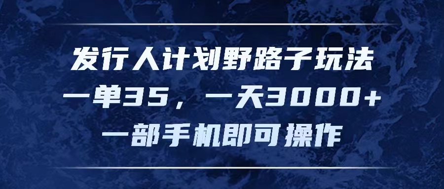 （11750期）发行人计划野路子玩法，一单35，一天3000+，一部手机即可操作-邪修侠 - 演示