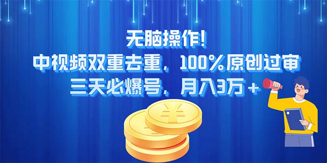 (11353期)无脑操作!中视频双重去重,100%原创过审,三天必爆号,月入3万+-邪修侠 - 演示